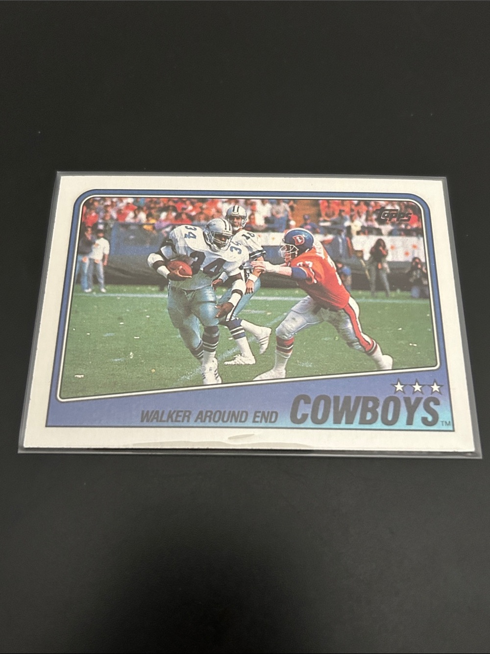 Dallas Cowboys Vintage Football Trading Card - Blue & White